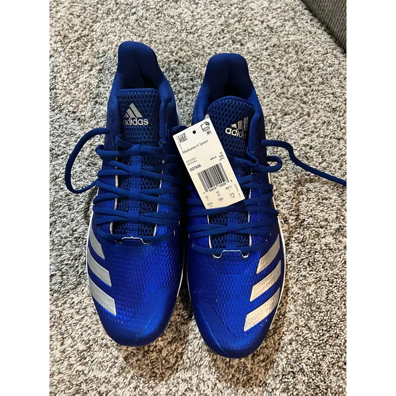 Blue Men's Size M 10.5 (W 11.5) Adidas Adizero Afterburner 6 Low Top Metal (New)