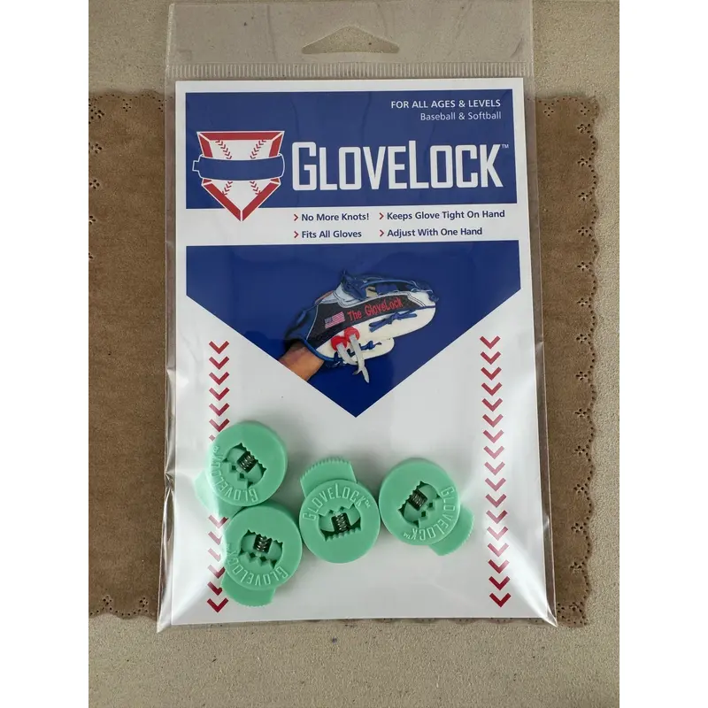 New Mint Lime Glove Locks Keep Baseball Glove Laces Tight Free Shipping USA Only