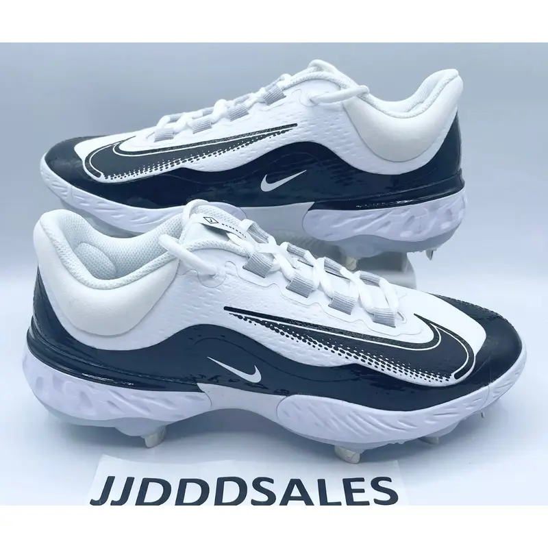 Nike Alpha Huarache Elite 4 Low Metal Baseball White Black FD2745-101 Mens 12  New