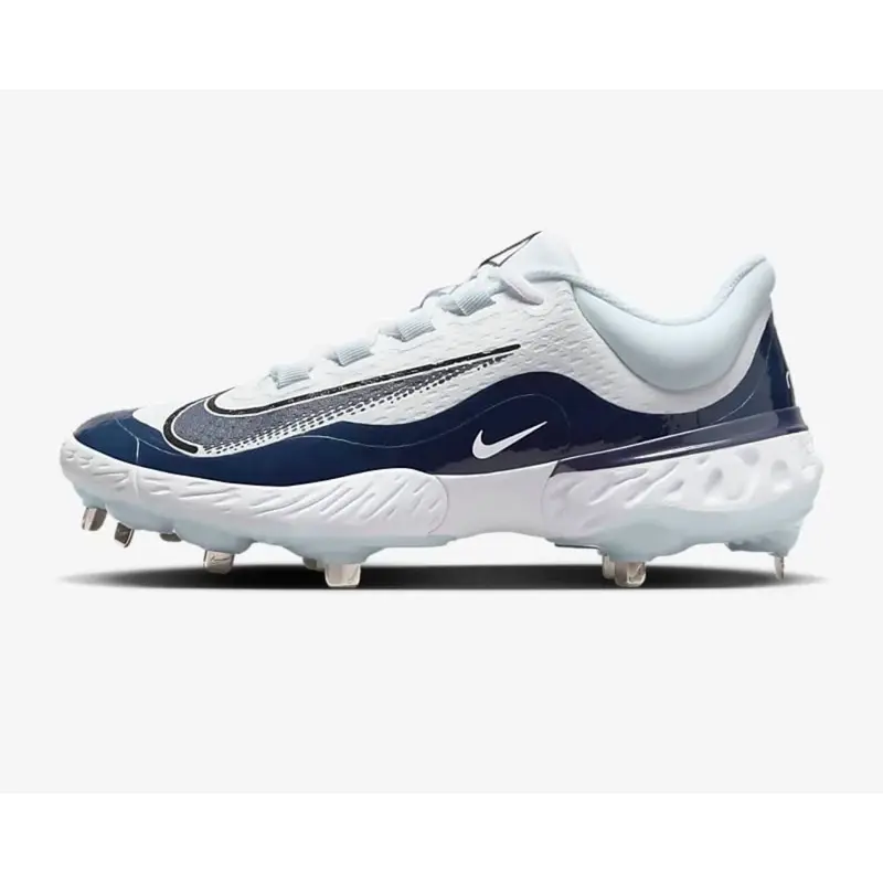 Nike Alpha Huarache Elite 4 White Navy Baseball Cleats DR6851-101 Mens Sz 9  New