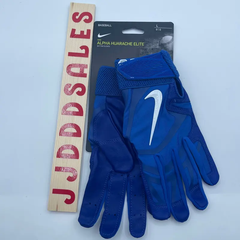 Nike Alpha Huarache Elite Batting Gloves Baseball Blue CV0696-468 Mens Sz L NWT