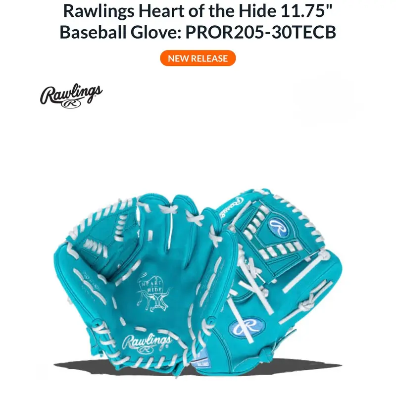 New 2026 Rawlings Heart of the Hide 11.75" Baseball Glove: PROR205-30TECB