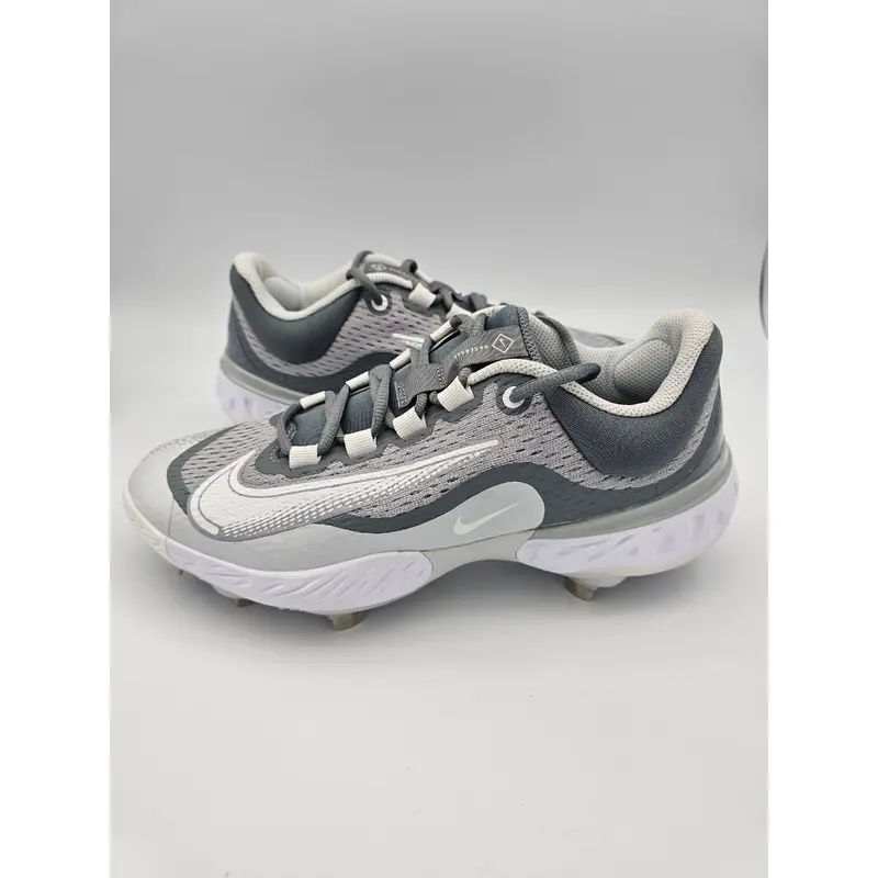 Nike Alpha Huarache Elite 4 Low Wolf Grey White Baseball Cleats Mens Size 8