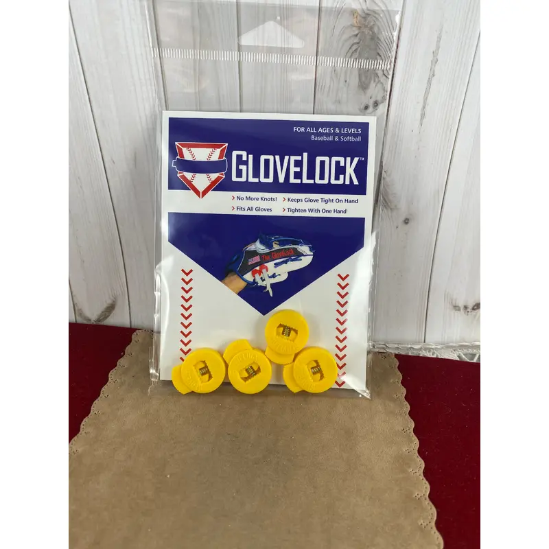 New Banana Yellow Glove Locks Keep Baseball Glove Laces Tight