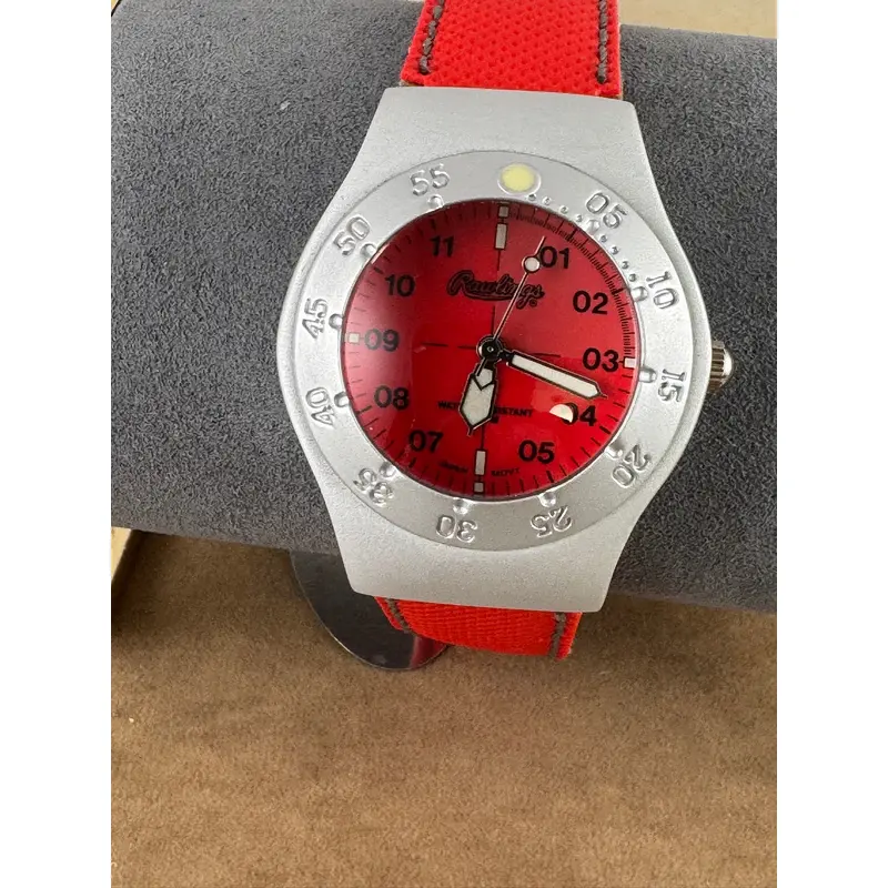 Vintage Rawlings Fielders Red and Silver Sport Watch