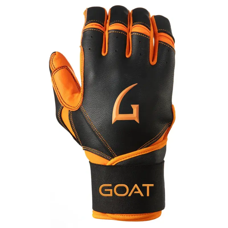 GOAThletic Batting Gloves - Black & Orange - YOUTH MEDIUM