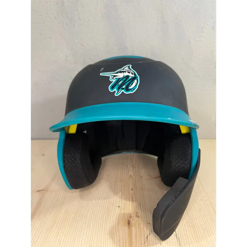 Black & Teal Used 6 1/4-7 BBH2-JR Boombah Batting Helmet