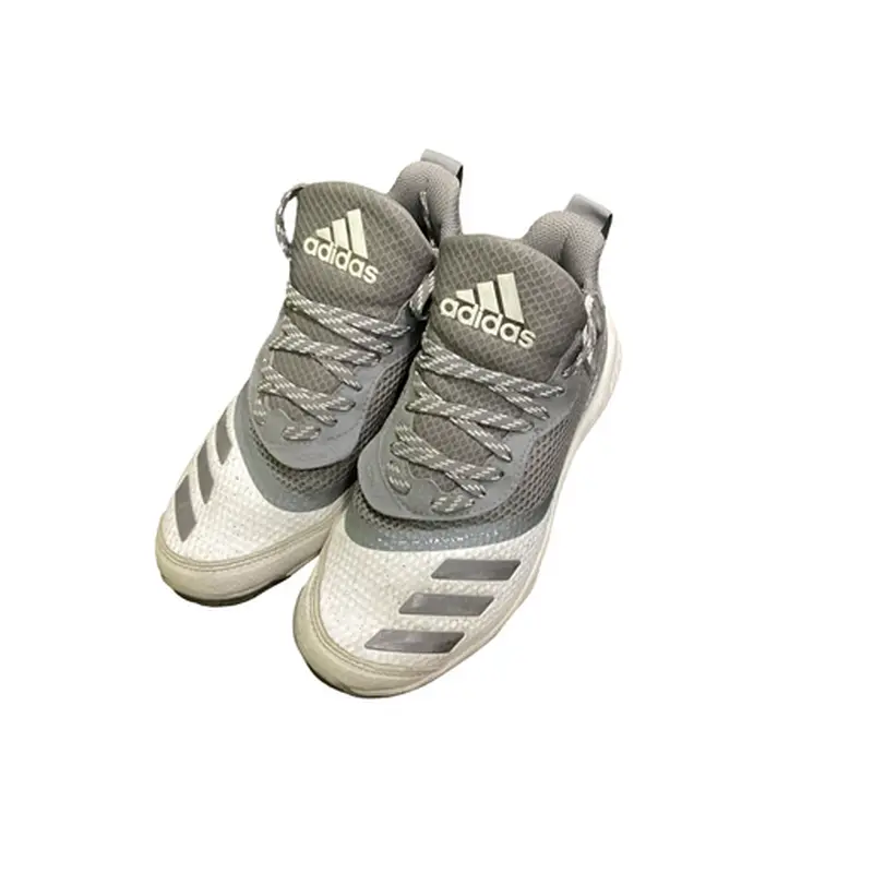 Used Adidas BB/SB Cleats Grey And White Junior 04.5 11613-S000165411