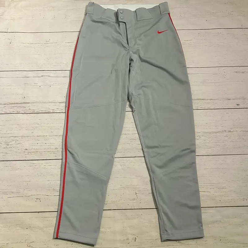 Nike Vapor Select Baseball Pants Gray Red Mens Size XL BQ5489-053