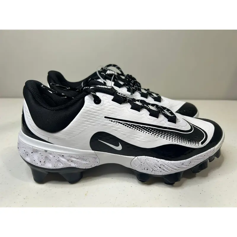 Size 8.5 Mens Nike Alpha Huarache Elite 4 Low MCS Baseball Cleats Black White