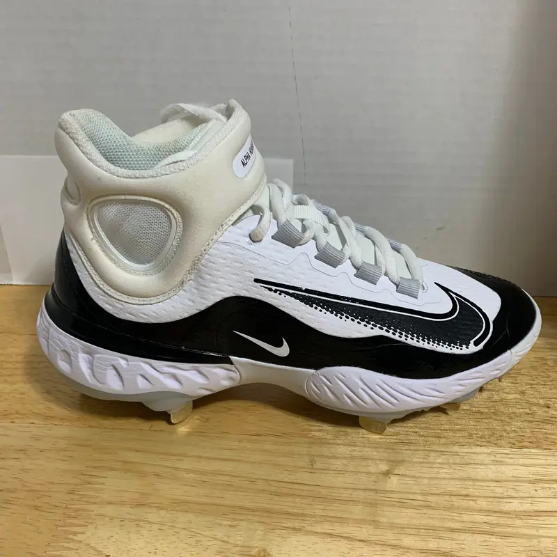Nike Alpha Huarache Elite 4 Mid Baseball Cleats White Tint FD2744-101 Mens 7