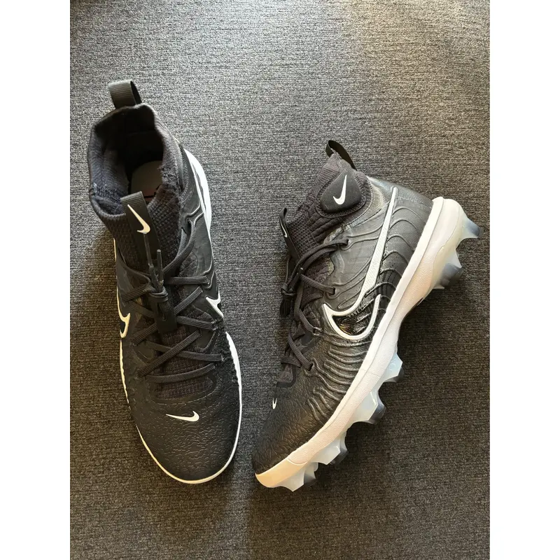 Nike Alpha Huarache NXT MCS Black/White Baseball Cleats Size 12