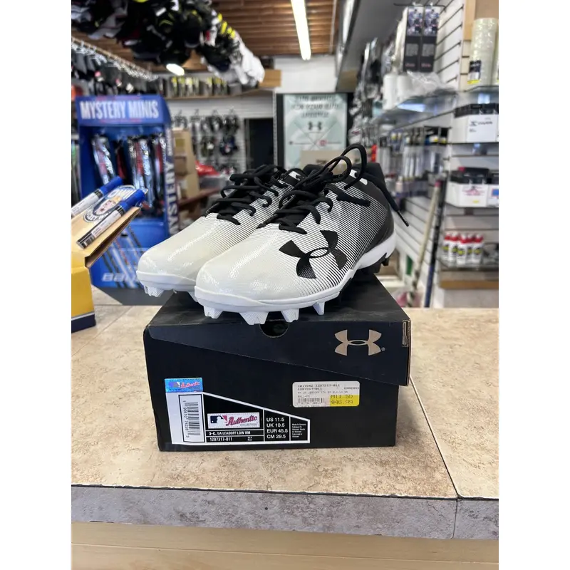 Black New Youth Under Armour Molded Cleats