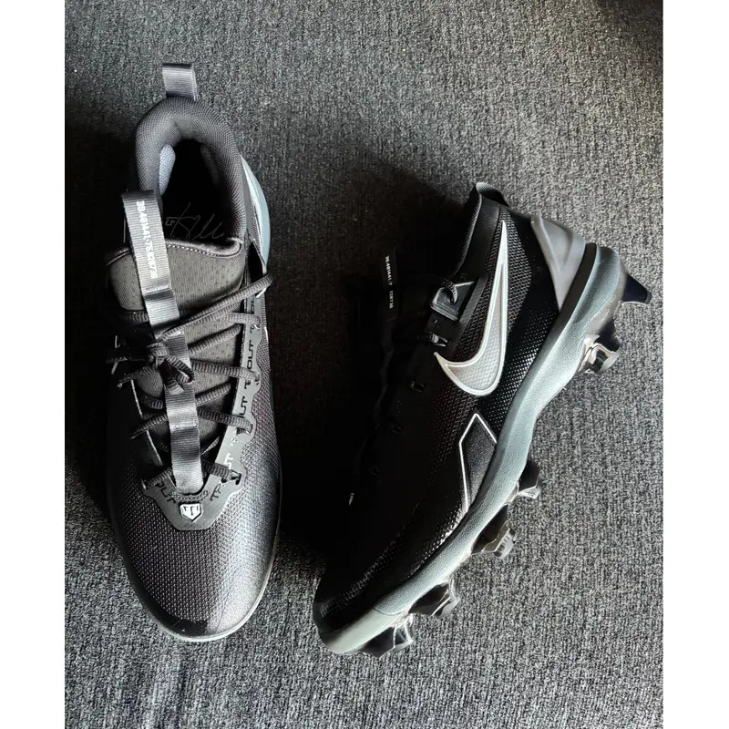 Nike Force Trout 9 Elite MCS Black/Silver Baseball Cleats Size 12