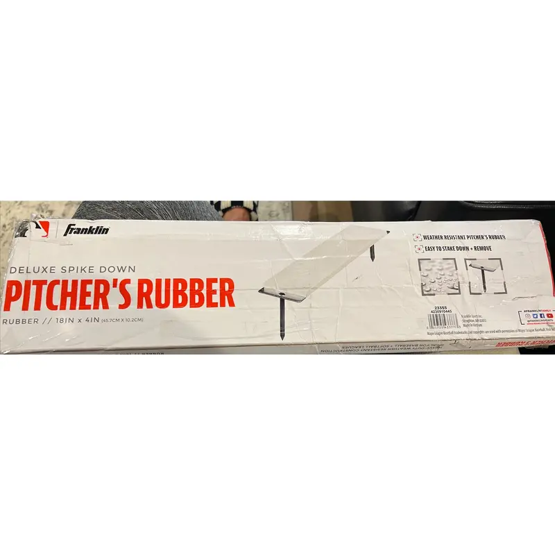 Franklin Sports MLB Deluxe Spike Down 18" Pitcher's Rubber NIB Stake Down