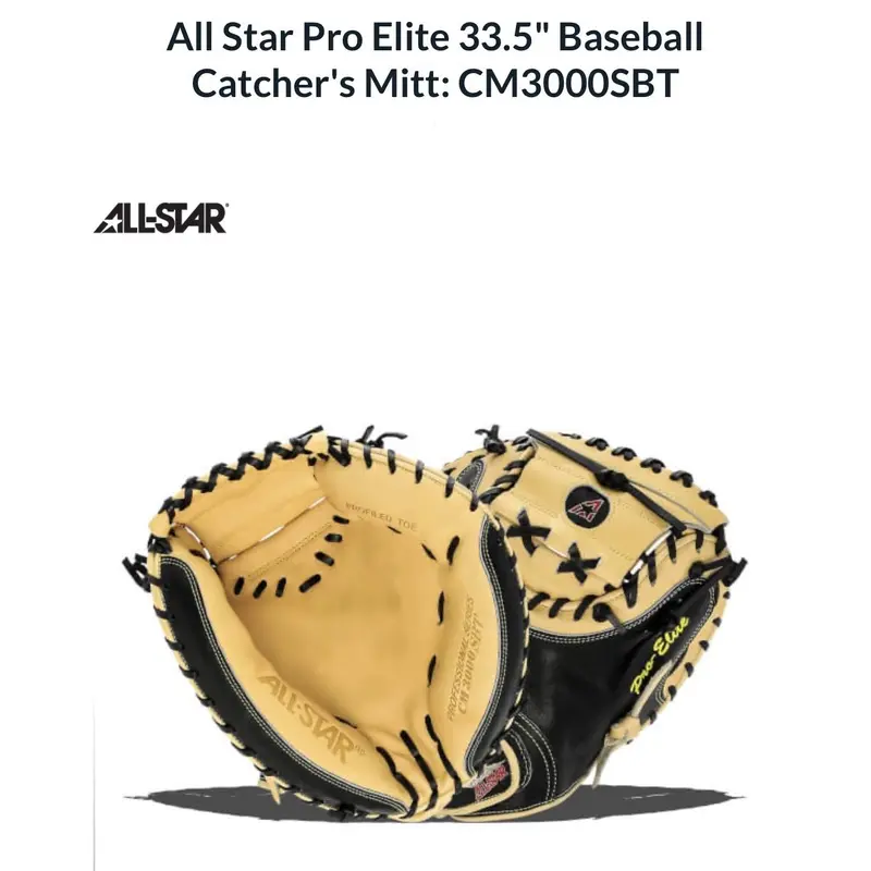 New All Star Right Hand Throw Catcher's Pro elite Baseball Glove 33.5"