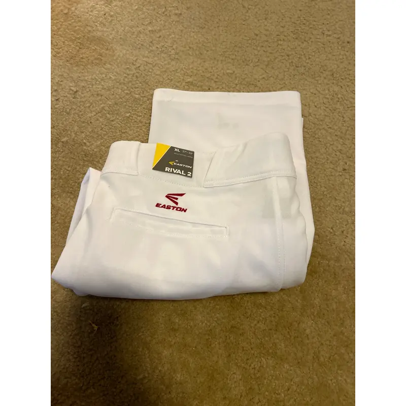 White New XL Easton Game Pants