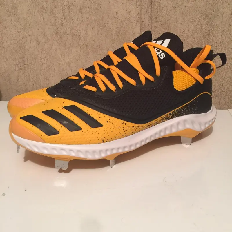 Adidas Icon V Bounce Baseball Black/Yellow Mens Size 13