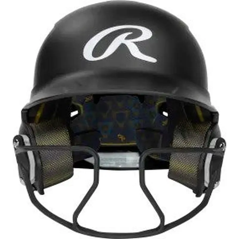 New Rawlings Mach Hi-Viz Softball Helmet Junior Black 11506-RAWMCHVIZJB