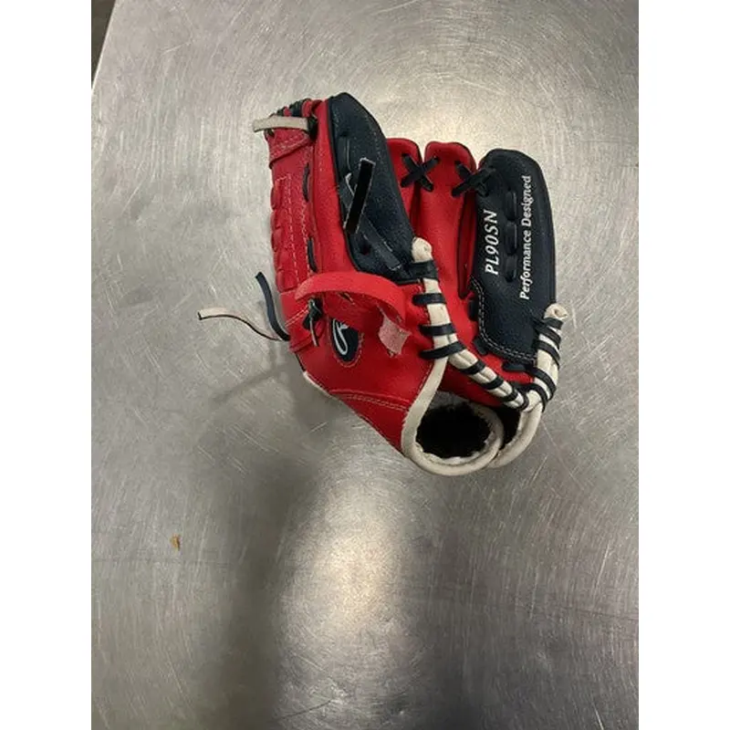 Used Rawlings PLAYERS SERIES BB/SB Glove T-ball Red 9" 11614-S000219762