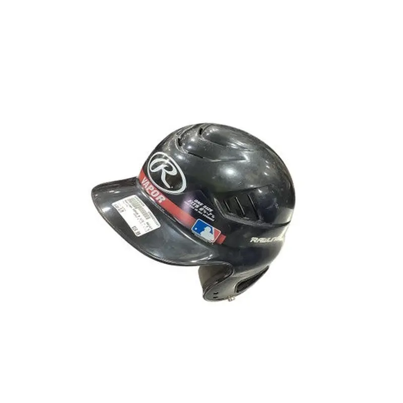 Used Rawlings VAPOR 6 1/2 - 7 1-2 Batting Helmet No Mask Black S/M 11347-S000252409