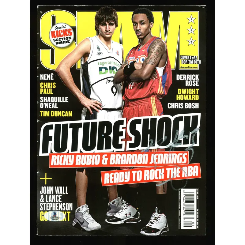 Brandon Jennings Authentic Signed SLAM Magazine Autographed BAS #B04223