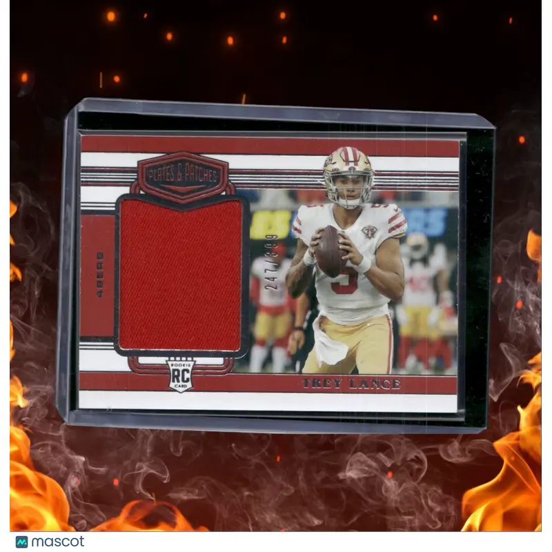 2021 Panini Chronicles Plates & Patches Trey Lance Jersey Rookie 247/399 #PP-TLA