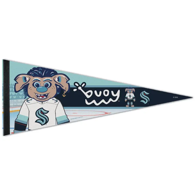 Seattle Kraken "Buoy" Team Mascot Premium Felt NHL Collector's Pennant - Wincraft