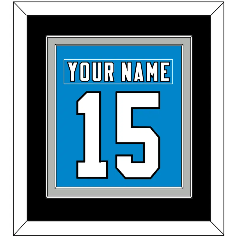 Carolina Nameplate & Number (Back) Combined - Home Blue - Double Mat 5