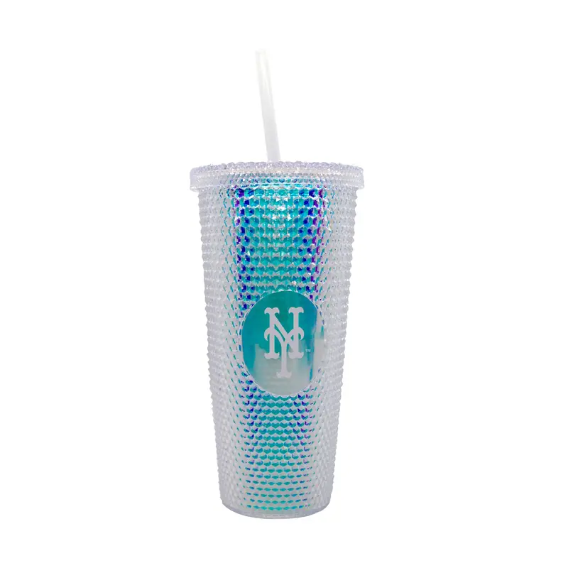 NY Mets 24oz Iridescent Studded Tumbler