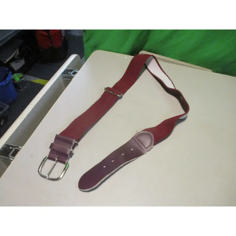Used Burgundy Adult Baseball Belt