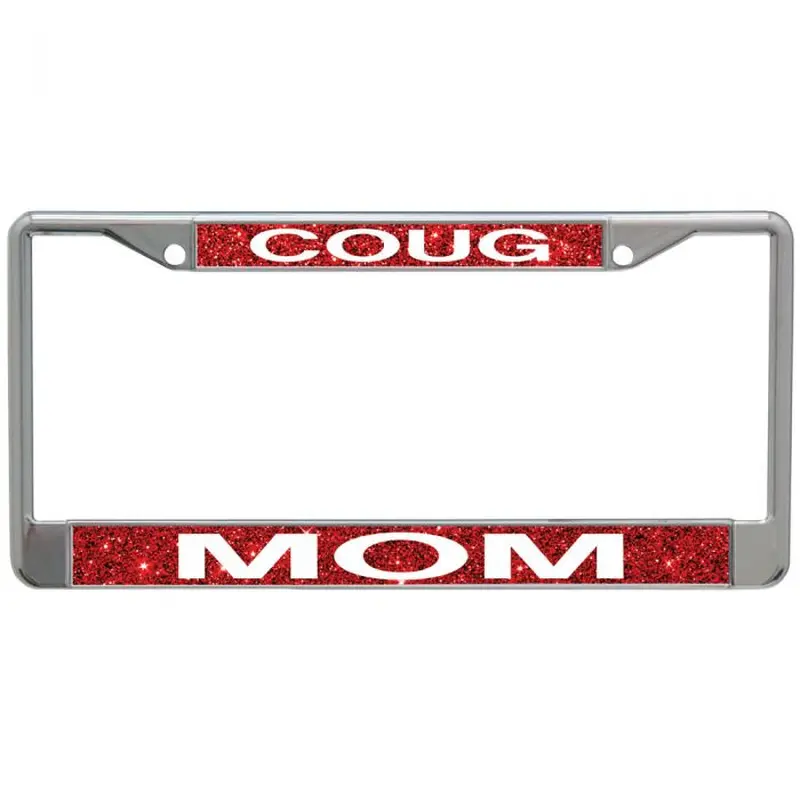 Wincraft WSU Glitter Coug Mom License Plate Frame