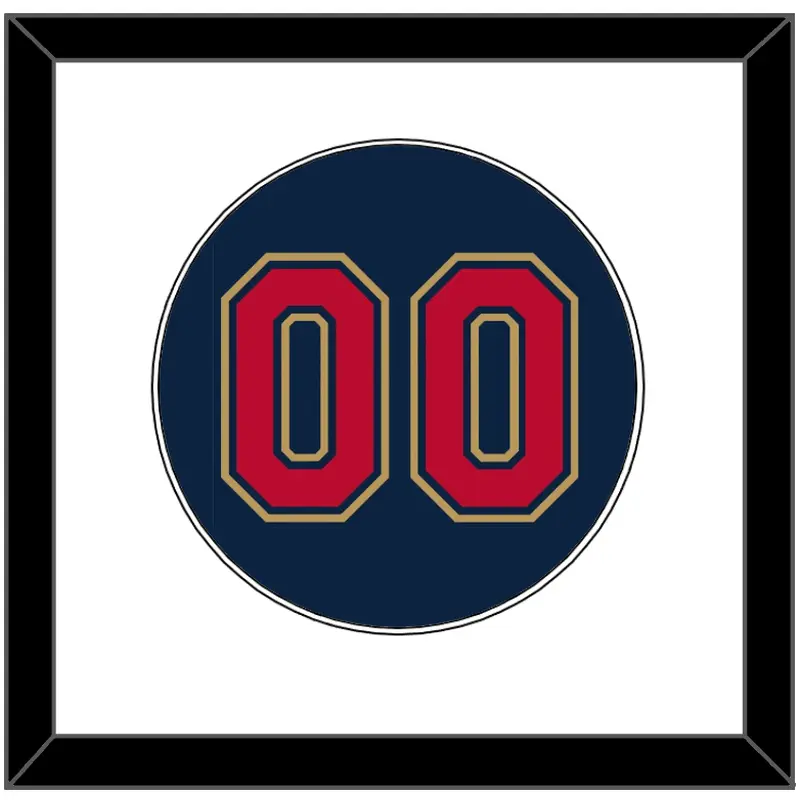 Minnesota Number - Alternate Home Navy (2012-2022) - Single Mat 1