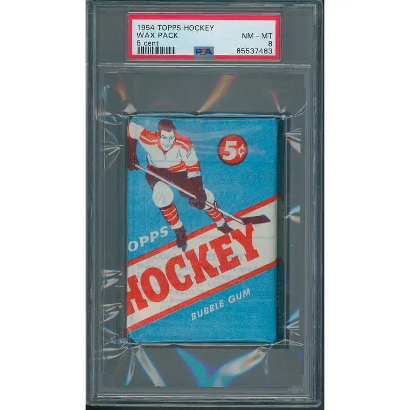 1954 1954/55 Topps Hockey Unopened Wax Pack PSA 8 *7463