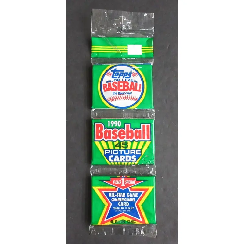 1990 Topps Baseball Unopened Rack Pack