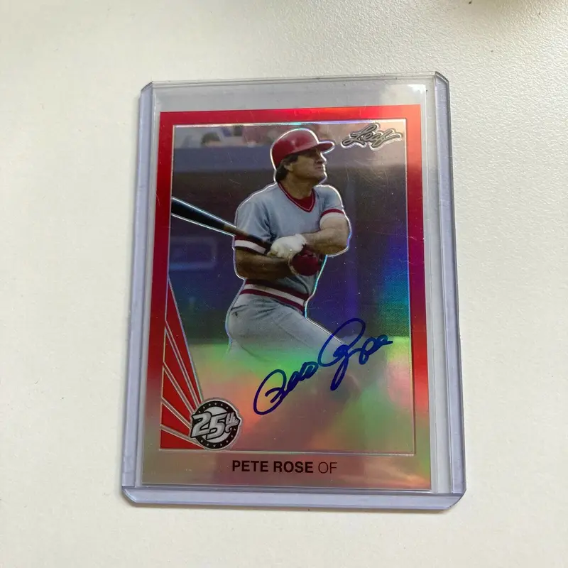 2015 Leaf Pete Rose Auto #4/5 Signed Autographed Baseball Card