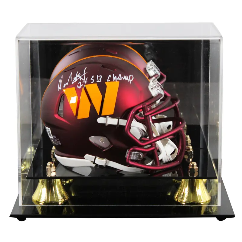 Commanders Dexter Manley "2x SB Champ" Signed Speed Mini Helmet W/ Case BAS Wit