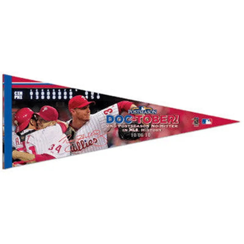 Roy Halladay "DOC-tober!" (NLDS No-Hiiter) Premium Felt Pennant - Wincraft Inc.