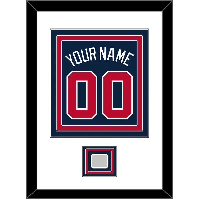 Atlanta Name, Number & World Series Champions Patch - Alternate Road Blue - Triple Mat 1