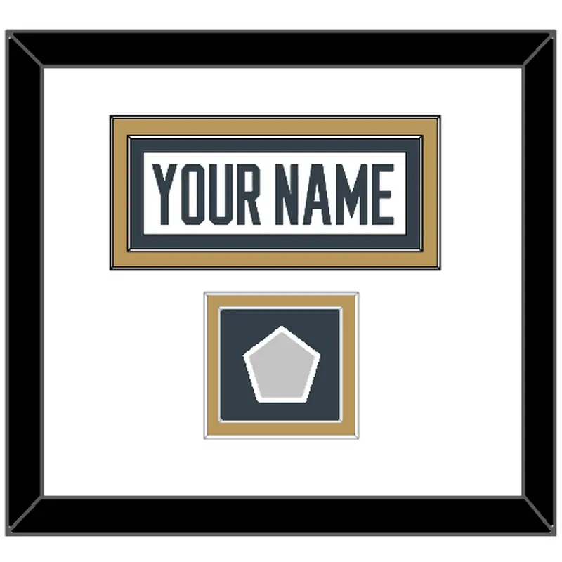 Vegas Nameplate & 2023 Stanley Cup Champions Patch - Road White - Double Mat 2