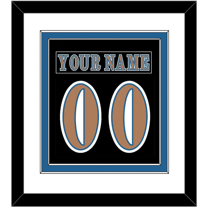 Washington Nameplate & Number (Back) Combined - Road Black (1997-2007) - Double Mat 1