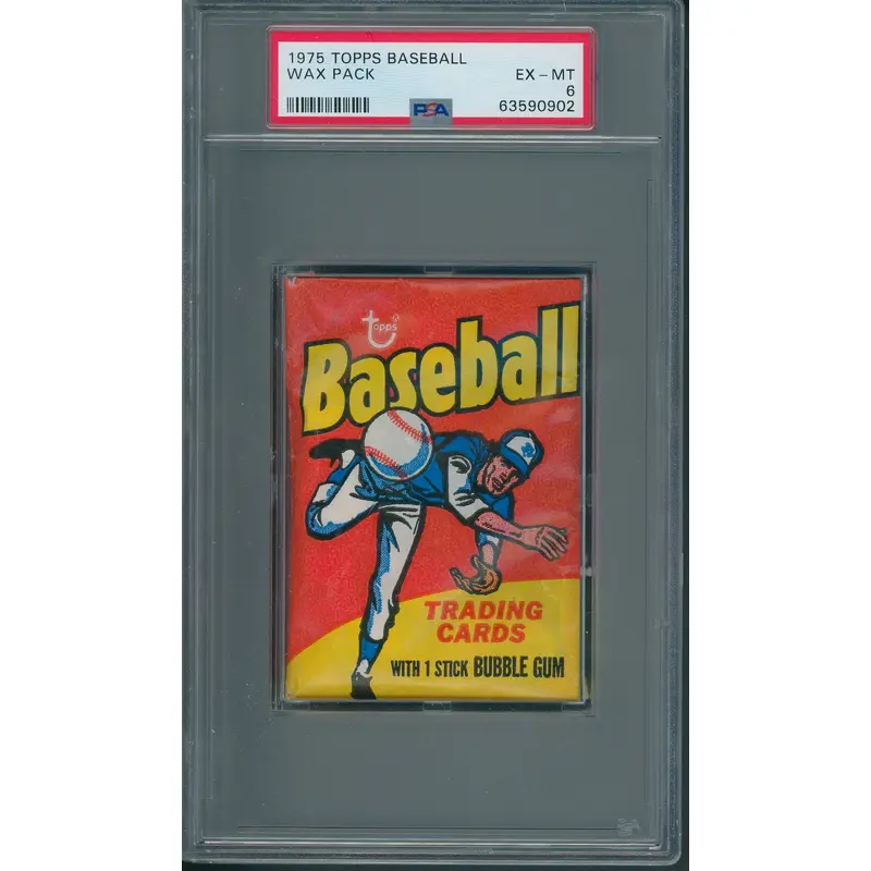 1975 Topps Baseball Unopened Wax Pack PSA 6 *0902