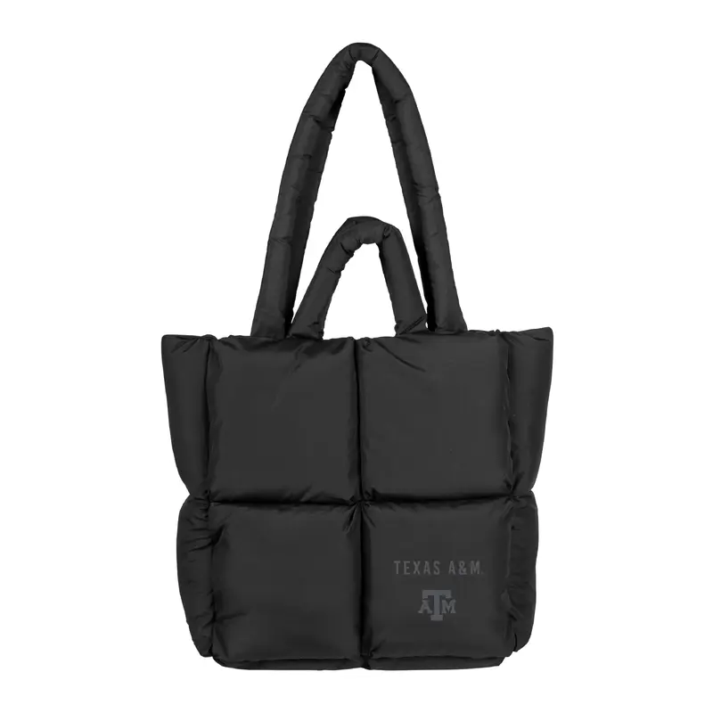 Texas A&M Puff Black Tote
