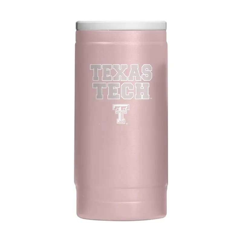 Texas Tech  Stencil Powder Coat Slim Can Coolie