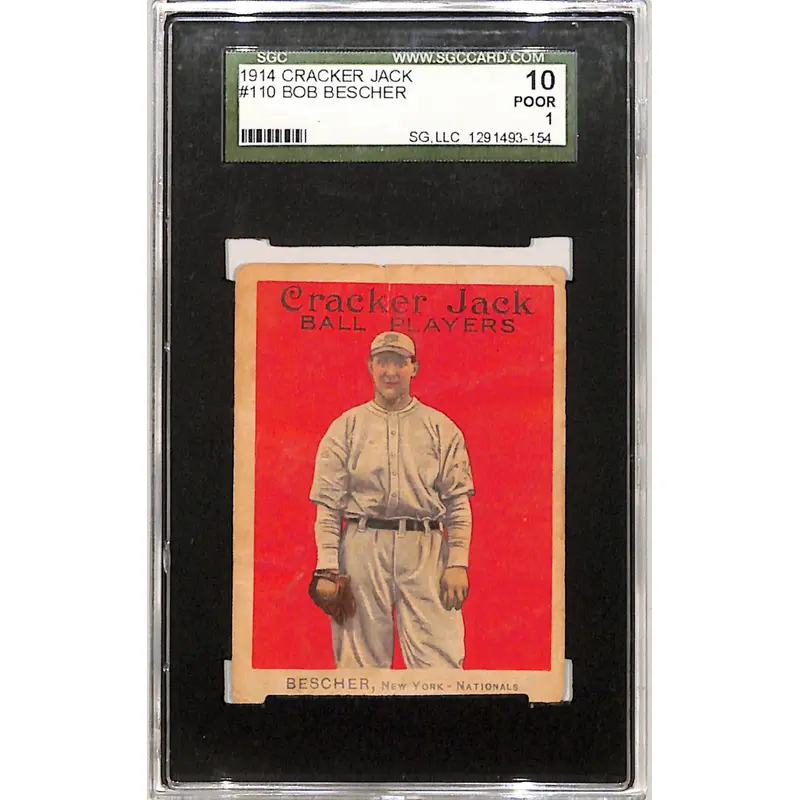 Bob Bescher 1914 Cracker Jack #110 SGC 1 Poor