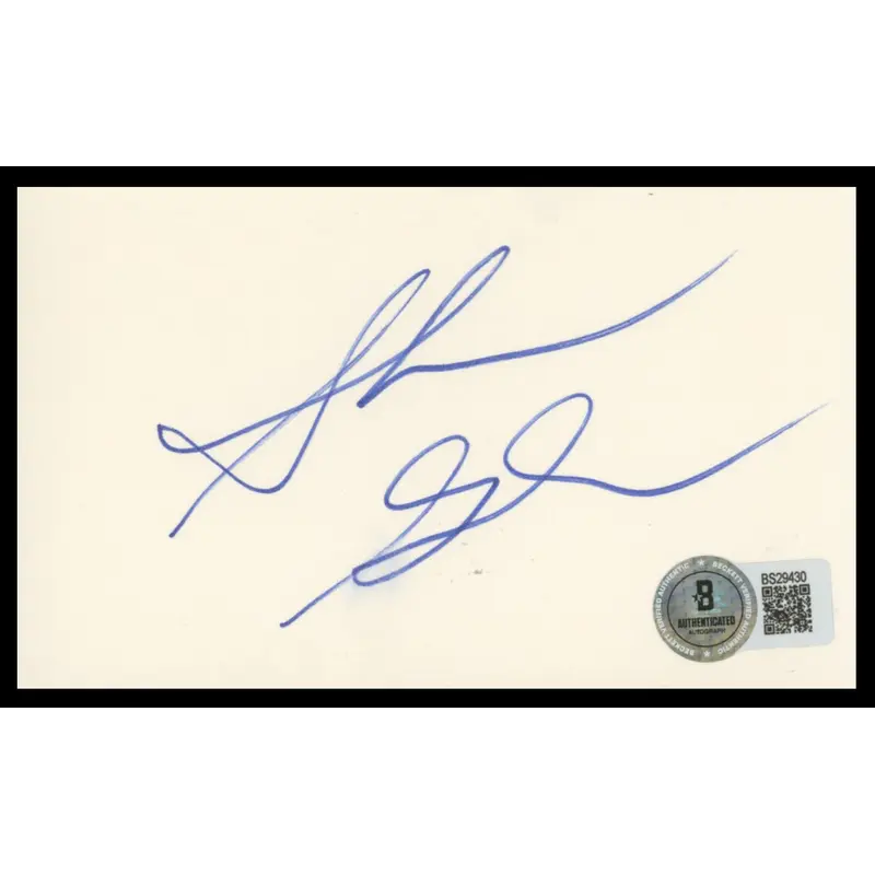 Sharon Gless Burn Notice Authentic Signed 3x5 Index Card BAS #BS29430
