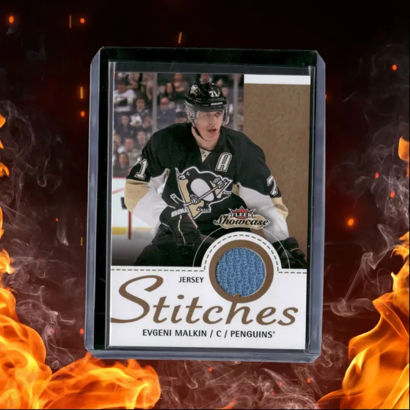 2013-14 Fleer Showcase Evgeni Malkin Stitches Jersey #S-EM