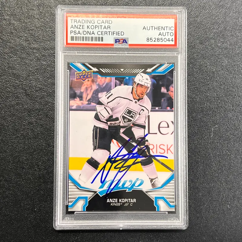 2022-23 Upper Deck MVP Hockey #19 Anze Kopitar Signed Card AUTO PSA/DNA slabbed Kings
