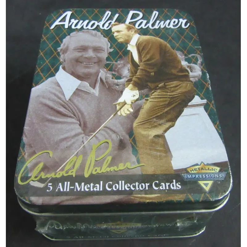 2001 Metallic Impressions Golf Arnold Palmer Metal Cards Factory Set