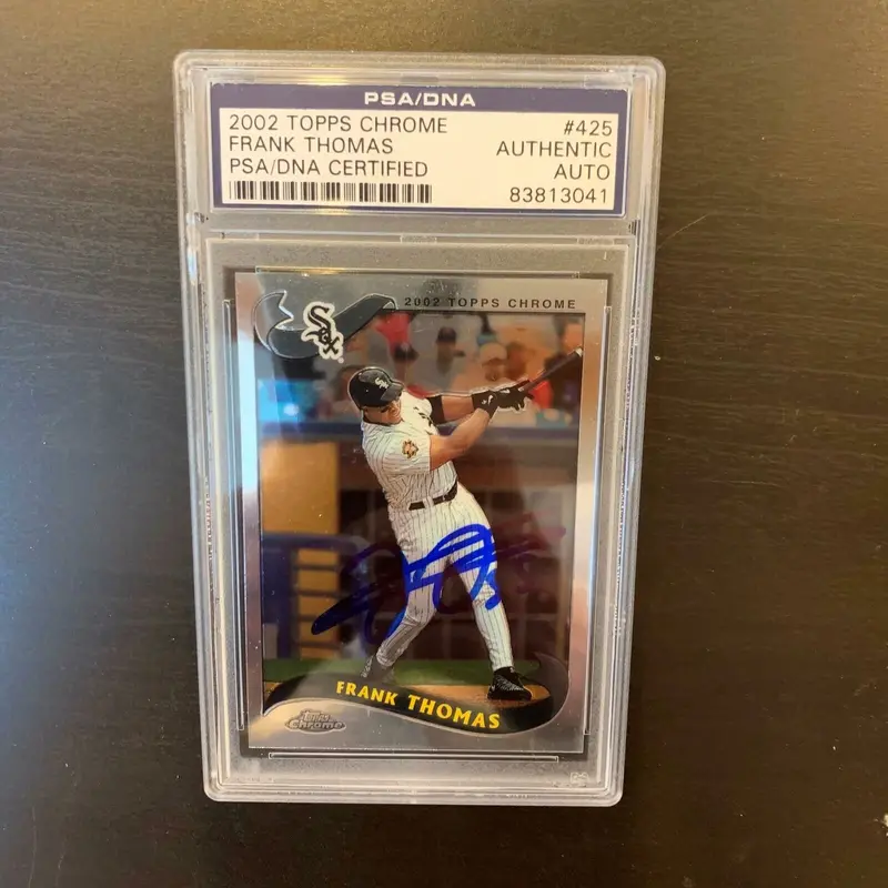 Frank Thomas Signed Autographed Baseball Card Chicago White Sox PSA DNA COA